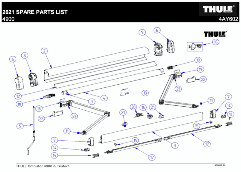Thule Omnistor 4900 Spare Parts Thule Omnistor 4900 Spare Parts