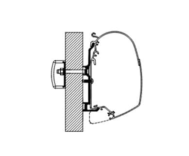 Burstner 2017 Flat Adapters For Wall Mounted Thule Awnings