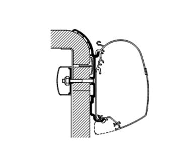 Burstner Flat Adapters For Wall Mounted Thule Awnings