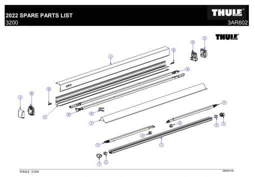 Thule Omnistor 3200 Spare Parts
