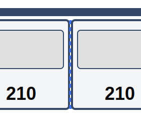 2 equal panels (210+210)