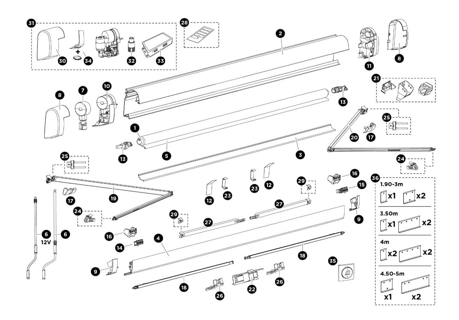 Thule Omnistor 5200 exploded parts diagram